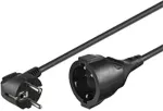 Wentronic Goobay Schutzkontakt Verl&auml;ngerung, 3 m, Schwarz - Typ F (Typ F, CEE 7/7) > Schutzkontaktbuchse (Typ F, CEE 7/4) (93093)