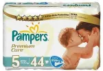 Pampers Teipm&auml;hkmed Premium Care, Value Pack, S5, 44 tk