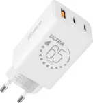 OBAL:ME GaN Travel Charger USB-A + 2xUSB-C 65W White