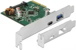 DELOCK PCI Express x4 Karte zu 1 x extern USB Type-C&trade; Buchse + 1 x extern USB Typ-A Buchse SuperSpeed USB 10 Gbps