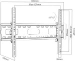 Maclean TV Wall Mount 37-90" 80kg MC-421 VESA 600x40