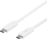 DELTACO USB-C&ndash;USB-C kaabel, 1 m, 1,5 A, , USB 3.1 Gen, E-Marker, valge