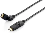 Equip HDMI HS Ethernet 2.0 18Gb 180&deg; 4K/60Hz 2.00m schwarz Polybeutel