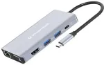 No name CONCEPTRONIC 10-1 Dock USB-C->HDMI/USB-A/VGA/AUX/+ 25cm gr