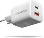 AXAGON ACU-PQ100W, GaN wall charger 100W, USB-A + USB-C, PD3.0/PPS/QC4+/SFC2.0/Apple, white