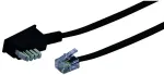 SCHWAIGER TAE Kabel TAE-N auf RJ11 6P4C 10m Schwarz