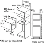 Mikrolaineahi Bosch Serie 6 BEL554MB0 Einbau-Mikrowelle mit Grill