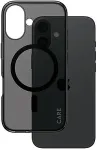 PANZERGLASS CARE&trade; by &reg; Smokey Case w. Black MagSafe iPhone 16