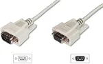 Digitus Seriell-Verl. D-Sub9 -> D-Sub9 5.00m St/Bu grau Polybeutel