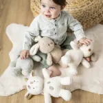 NATTOU Teddy pehme kaisukas kaelkirjak, 24 cm