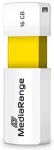 M&auml;lukaart MEDIARANGE USB-Stick 16GB USB 2.0 Slider yellow