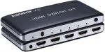 PREMIUMCORD HDMI switch 4:1, plastic, remote control