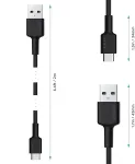 NONAME CB-CA2 OEM nylon Quick Charge USB C-USB