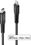 LINDY 3m verst&auml;rktes USB Typ C an Lightning Ladekabel