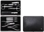 Zwilling Manicure/Pedicure Set 10-Pc., Black, Leather