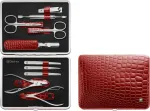 Zwilling Classic Inox Manicure Set &ndash; Leather Case, 10 Pieces - Red