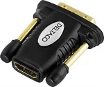 DELTACO HDMI adapter, Full HD in 60Hz, HDMI 19-pin female to DVI-D male, gold plated connectors HDMI-11