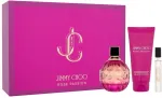 Jimmy Choo Rose Passion Set (EDP 100ml + EDP 7,5ml + Body Lotion 100ml) - parf&uuml;&uuml;mikomplekt naistele ((VIGASTATUD PAKEND!)