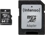 M&auml;lukaart Intenso MEMORY MICRO SDXC 64GB C10/W/ADAPTER 3433490