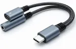 QOLTEC Adapter 2w1 USB C USB C Jack 3.5mm PD 15W