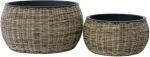 Home4you Lillepott WICKER D37xH19cm, helepruun