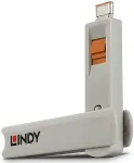 Lindy USB PORT TYPE-C BLOCKER 4PACK/ORANGE 40428