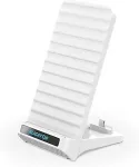 ALIGATOR Stand with wireless charging 15W and USB-C connector, 2in1, white