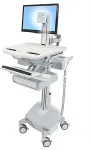 Monitor ERGOTRON StyleView - Wagen f&uuml;r LCD-Display/Tastatur/Maus/CPU/Notebook/Barcodescanner (Heben und Senken) - medizinisch - Aluminium, verzinker Stahl, hochwertiger Kunststoff - Grau, wei&szlig;, Polished Aluminum - Bildschirmgr&ouml;&szlig;e: bis zu 55,9 cm (bis ...