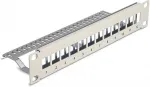 DELOCK - Patchpanel (Blindblech) - with strain relief - Rack montierbar - Grau - 1U - 25,4 cm (10) - 12 Ports (66875)