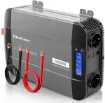 QOLTEC Przetwornica napięcia Pure Sine Wave | 12V na 230V | 2000/4000W | LCD | USB | USB-C | Kompatybilna z LiFePO4 GEL AGM