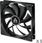 Arctic F12 PWM Case Fan, 4-pin, 120mm, Black, 5 pcs