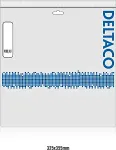 DELTACO U/UTP Cat6a patchkabel, LSZH, 20m, hall