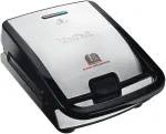 Tefal SW854D sandwich maker 700 W Black, Stainless steel