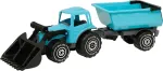 Plasto Eeslaaduriga traktor koos treileriga, sinine, 56 cm