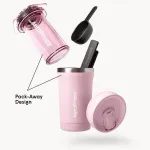 Kohvimasin AeroPress Go Plus Coffee Maker with Pink Thermal Mug 475 ml
