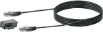 Schwaiger Steckeradapter TAE-F/RJ45 3m Schwarz