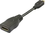 DELTACO HDMI kiire adapter, Micro HDMI ma - HDMI fe, 0,1 m, bl
