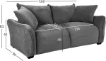 Home4you Diivan DIVI 2-kohaline 166x96xH83cm, hall
