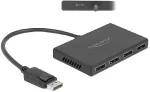 DELOCK DisplayPort 1.4 Splitter 1 x DisplayPort in to 4 x DisplayPort out