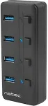 NATEC USB Hub 4 Mantis 2 USB 3.0 ports with switch + power supply