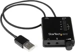 Helikaart StarTech.com USB Audio Adapter - Externe USB Soundkarte mit SPDIF Digital Audio - Schwarz - Soundkarte - 24-Bit - 96 kHz - Stereo - USB2.0 (ICUSBAUDIO2D)