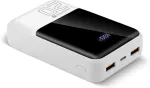 EverActive Powerbank 20 000mAh, 2x USB, 1x USB-C 22,5W, QC4+, LCD screen, white