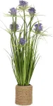 Home4you Kunstlill IN GARDEN H70cm, lilla kr&uuml;santeem, rohuk&otilde;rred potis