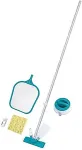 Bestway AquaClear Pool Accessories Kit with Vacuum, Skimmer, Chemical Dispenser, 3-in-1 Test Strips, Repair Patches