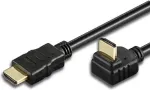 TECHLY HDMI Kabel High Speed mit Ethernet gewinkelt 5m sw