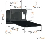 Vogel's Vogels | Wall mount | SOUND 3205 Speaker Wall Mount | Tilt | Maximum weight (capacity) 6.5 kg | Black