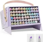 NONAME Double-sided Marker Pens ARRTX Oros, 66 Colours, pastel tone shade
