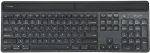 Klaviatuur Targus EcoSmart - Tastatur - nachhaltige Energiegewinnung - antimicrobial - hintergrundbeleuchtet - kabellos - Bluetooth 5,0 - QWERTY - Deutsch - Tastenschalter: Scissor-Key - Schwarz - recycelte Verpackung (AKB868DE)