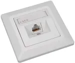 Solarix CAT6 UTP 1 x RJ45 flush-mounted socket, white