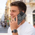 Tech-Protect &Uuml;mbris Magmat MagSafe, Xiaomi 17T Pro, matt l&auml;bipaistev musta &auml;&auml;rega, Qi2/MagSafe &uuml;hilduv,